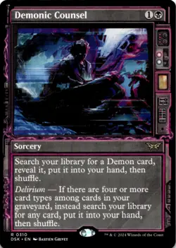 MTG Demonic Counsel (Showcase) Normal NM Duskmourn: House of Horror Magic 310 - Image 1