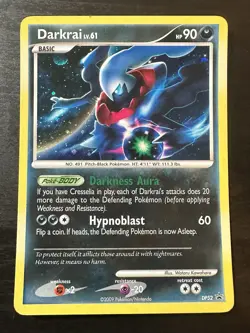 2009 Pokemon TCG Diamond & Pearl Darkrai LV.61 Black Star Promo DP52 Holo MP - Image 1
