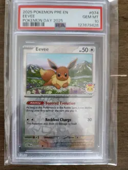 Eevee Pokemon Day 2025 Reverse Holo PSA 10 - Image 2