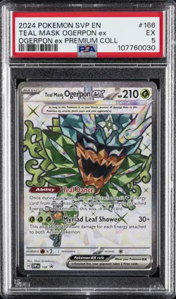 2024 POKEMON SVP EN-SV BLACK STAR PROMO #166 TEAL MASK OGERPON EX PSA 5 - Image 1
