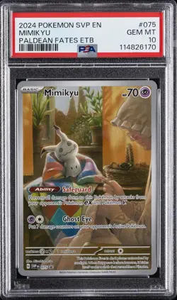 2024 POKEMON SVP EN-SV BLACK STAR PROMO #075 MIMIKYU PSA 10 - Image 1