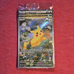 Pokemon Paldea Adventure Chest Promo: Pikachu SVP088 Pawmi Tandemaus - Sealed - Image 1