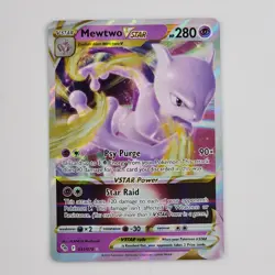 Pokemon Mewtwo VSTAR 031/078 Pokemon GO Holo NM+ Card TCG 2022 Psychic - Image 1