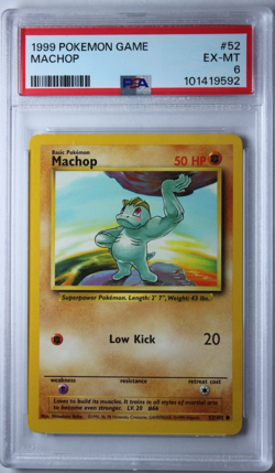 1999 Pokemon Game Machop Card #52 PSA 6 - Image 1