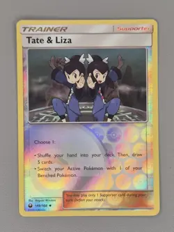 Pokemon TCG Tate & Liza 148/168 Card Celestial Storm Reverse Holo Rare Mint - Image 1