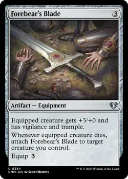 MTG Magic the Gathering Forebear's Blade (384/1173) Commander Masters LP - Image 1