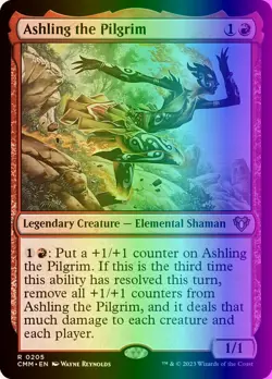 MTG Magic the Gathering Ashling the Pilgrim (205/1173) Commander Masters LP FOIL - Image 1