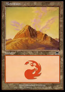 1x Mountain (346) - Foil Heavy Play MTG Magic - Kid Icarus - - Image 1