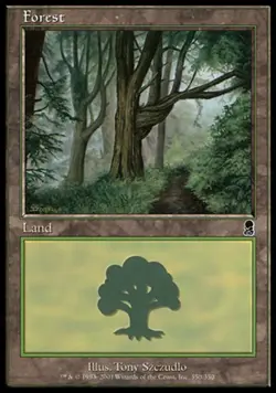 1x Forest (350) - Foil Heavy Play MTG Magic - Kid Icarus - - Image 1