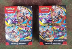 2 Pokemon TCG Mega Evolution Factory New Sealed Booster Bundle Box Nintendo 2025 - Image 1