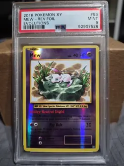 2016 Pokemon XY Mew Reverse Holo Rare 53/108 PSA 9 Mint 🔥🔥🔥 - Image 1