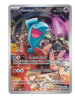 Team Rocket's Wobbuffet 203 Sv: Scarlet & Violet Promo Cards Holo Pokemon TCG - Image 1