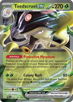 Pokemon Toedscruel ex (5/245) Paldean Fates LP HOLO - Image 1
