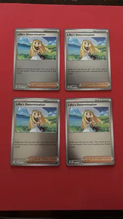 Lillie's Determination Reverse Holo 119/132 Pokemon Mega Evolution 4x Playset NM - Image 1