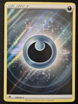 Darkness Energy 158/159 Crown Zenith Full Art Textured Holo Pokemon TCG 2023 NM - Image 1