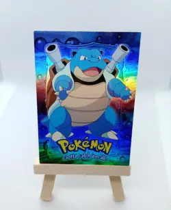 Topps Pokemon Blastoise #E9 RAINBOW FOIL Blue Logo 1999 Mewtwo Strikes Back NM - Image 2