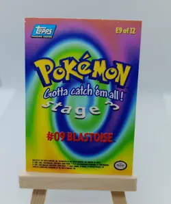 Topps Pokemon Blastoise #E9 RAINBOW FOIL Blue Logo 1999 Mewtwo Strikes Back NM - Image 3