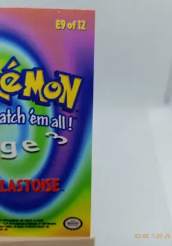 Topps Pokemon Blastoise #E9 RAINBOW FOIL Blue Logo 1999 Mewtwo Strikes Back NM - Image 4