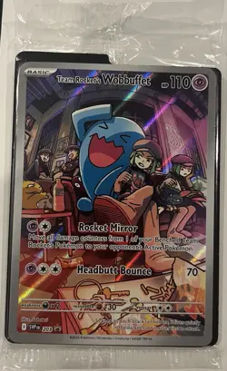 Sealed Pokemon Black Star Promo Team Rocket's Wobbuffet 203 - Image 1