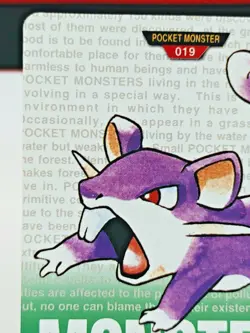 Rattata No.019 Pokemon Carddass File Monsters Collection Bandai Japanese - Image 2