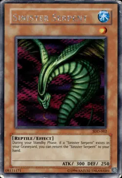 Sinister Serpent - Prismatic Secret Rare SDD-002 - HP - YuGiOh - Image 1