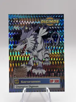 1999 Digimon Garurumon 20 Exclusive Preview Card Silver Prism Card NM/LP - Image 1