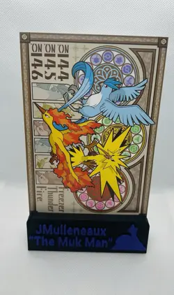 2018 Pokemon Center Online My 151 Post Card Moltres,Articuno,Zapdos NM - Image 1