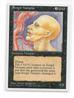 Magic the Gathering ~ MTG ~ 1x Sengir Vampire ~ Fourth Edition ~ 4Ed ~ LP - Image 1