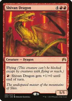 1x Shivan Dragon EX+ Magic Origins x1 Mtg Magic the Gathering Changie - Image 1