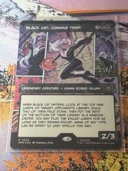 Black Cat, Cunning Thief - Foil - Borderless - SPM - MTG - EN - NM - 0222 - Image 4