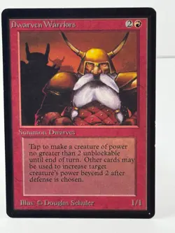 MTG**Dwarven Warriors Limited Edition - Beta**LP**Vintage Magic the Gathering - Image 2