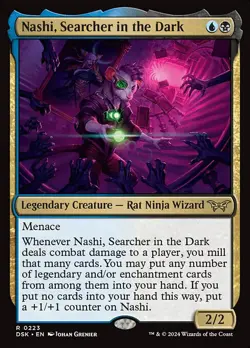 NM Foil Nashi, Searcher in the Dark, MTG, Duskmourn, Magic the Gathering, 223 - Image 1