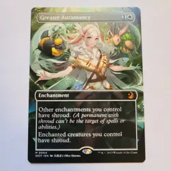 Magic the Gathering - Greater Auramancy (Anime Borderless)- Wilds of Eldraine NM - Image 1