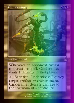 MTG Magic the Gathering Cindervines (360/573) Ravnica Remastered LP FOIL - Image 1