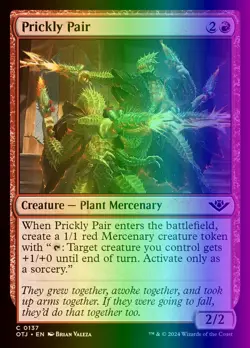 MTG Prickly Pair (137/441) Outlaws of Thunder Junction NM FOIL - Image 1