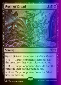 MTG Rush of Dread (104/441) Outlaws of Thunder Junction LP FOIL - Image 1