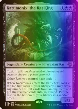 MTG Karumonix, the Rat King (98/530) Phyrexia All Will Be One LP FOIL - Image 1