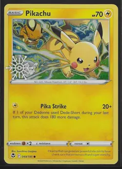 Pikachu 49/195 Common Regular | S&S: Silver Tempest - Pokemon TCG - Image 1