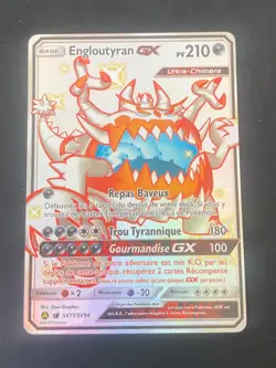 CARTE POKEMON ENGLOUTYRAN GX SV71/SV94 FR ULTRA RARE SL DESTINEES OCCULTES -NM/M - Image 1