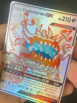 CARTE POKEMON ENGLOUTYRAN GX SV71/SV94 FR ULTRA RARE SL DESTINEES OCCULTES -NM/M - Image 2