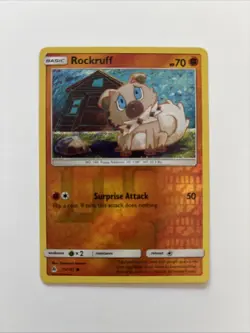 Rockruff 75/131 Rev Reverse Holo SM Forbidden Light Pokemon NM - Image 1