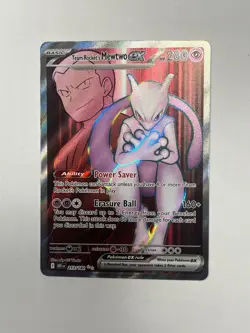Pokemon TCG Team Rockets Mewtwo EX 213/182 Full Art NM Destined Rivals - Image 1