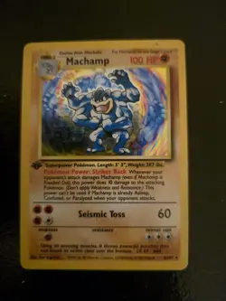 Pokemon TCG Machamp 8/102 Holo 1st Edition Base Set HP - Image 1