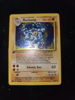 Pokemon TCG Machamp 8/102 Holo 1st Edition Base Set HP - Image 2