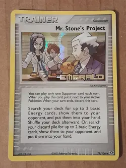 Pokemon Mr. Stone's Project 79/106 ex Emerald Reverse Holo NM-MT See Pictures - Image 1