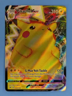 Pikachu VMAX 044/185 Pokemon TCG Ultra Rare SWSH04: Vivid Voltage Near Mint - Image 1