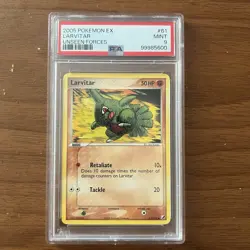 2005 Pokemon Larvitar Unseen Forces Graded PSA 9 Mint 61/115 - Image 1