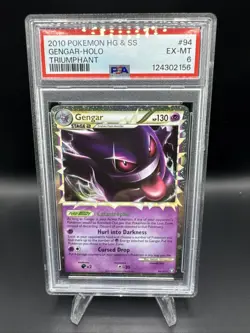 PSA 6 2010 Pokemon Heartgold & Soulsilver Triumphant Prime Gengar 94/102 Holo - Image 2