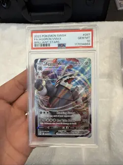 2022 Pokemon SWSH Aggron VMax Brilliant Stars #097 PSA 10 - Image 5