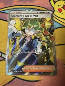 Clemont's Quick Wit - 229/191 - Pokemon Surging Sparks Full Art Rare NM - Image 1